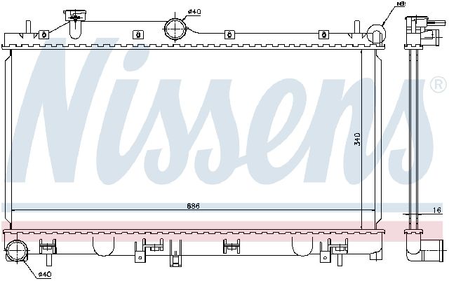 2009-2013 Subaru Forester Radiator (Nissens)