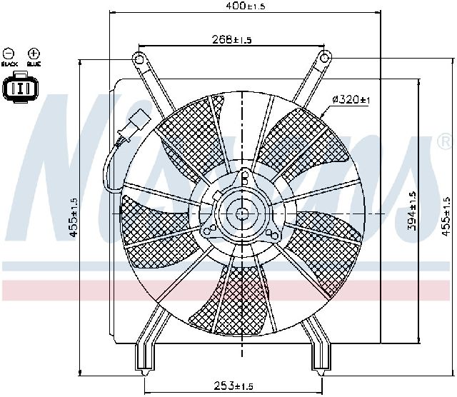 2010-2011 Honda Element Engine Cooling Fan Assembly (Nissens)