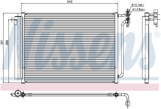 2000-2006 BMW X5 A/C Condenser and Receiver Drier Assembly (Nissens)