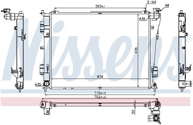 2011-2012 Kia Optima Radiator (Nissens)