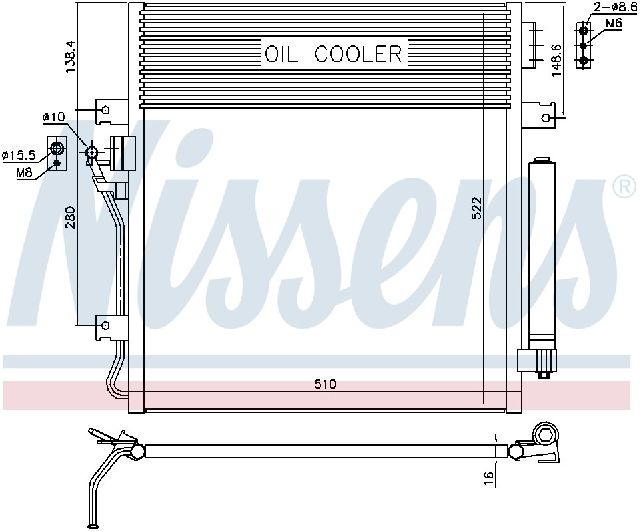 2007-2011 Dodge Nitro A/C Condenser and Receiver Drier Assembly (Nissens)