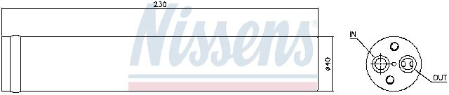 2003-2006 Mitsubishi Outlander A/C Receiver Drier - Front (Nissens)