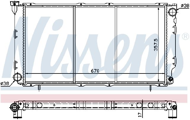 1990-1994 Subaru Legacy Radiator (Nissens)