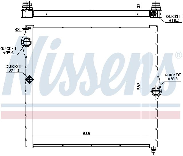 2010-2019 BMW X6 Radiator (Nissens)