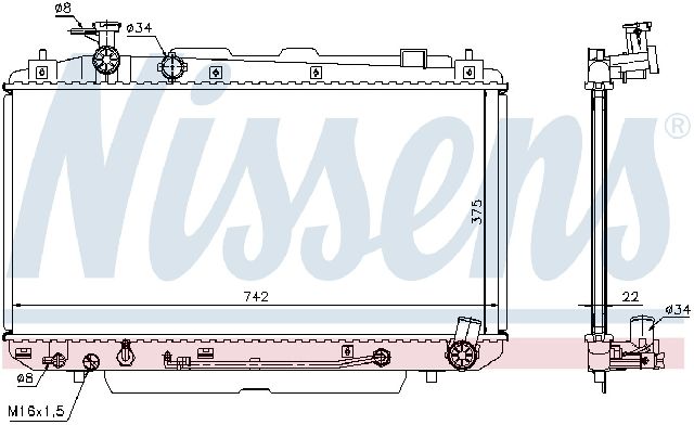2001-2005 Toyota RAV4 Radiator (Nissens)