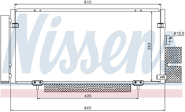 2005-2009 Subaru Legacy A/C Condenser and Receiver Drier Assembly (Nissens)