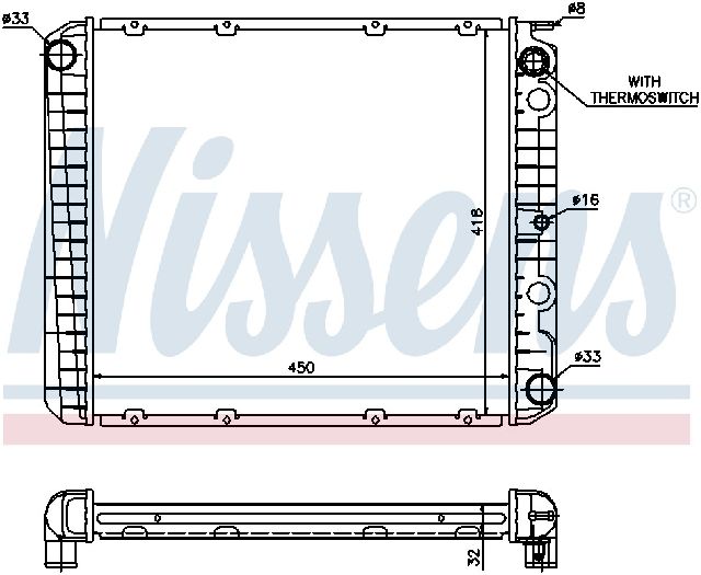 1985-1987 Volvo 760 Radiator (Nissens)