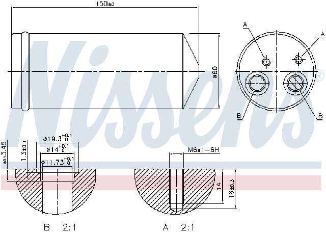1999-2002 Daewoo Lanos A/C Receiver Drier (Nissens)