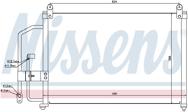 1999-2002 Daewoo Lanos A/C Condenser (Nissens)