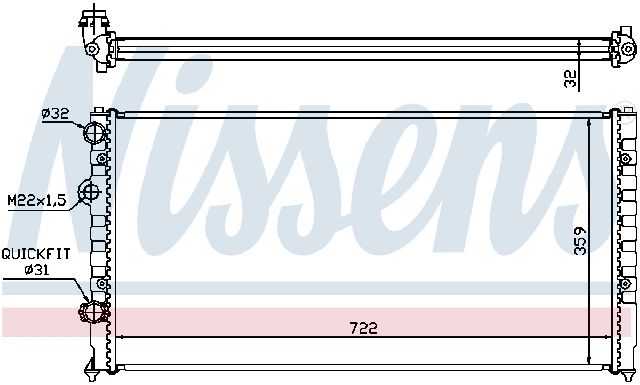 1995-1997 Volkswagen Passat Radiator (Nissens)
