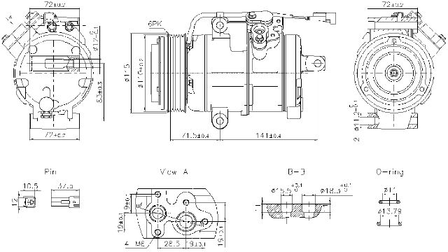 2007-2015 Mazda CX-9 A/C Compressor (Nissens)