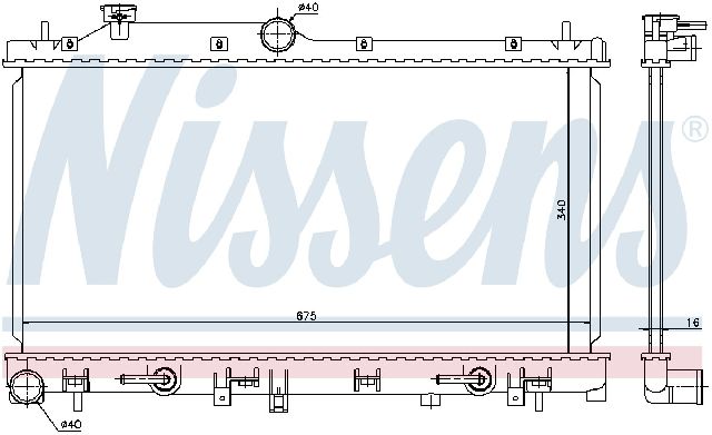 2010-2013 Subaru Legacy Radiator (Nissens)