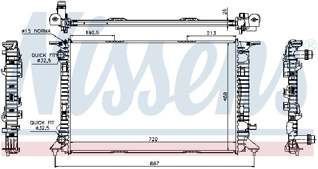 2012-2015 Audi A6 Radiator (Nissens)
