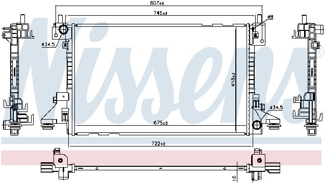 2012-2015 Chevrolet Volt Radiator (Nissens)