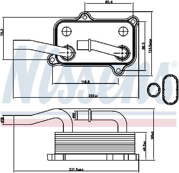 1998-2000 Mercedes-Benz C280 Engine Oil Cooler (Nissens)