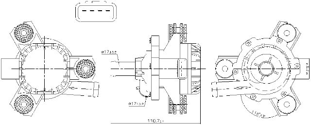 2016-2020 Toyota Mirai Engine Auxiliary Water Pump (Nissens)