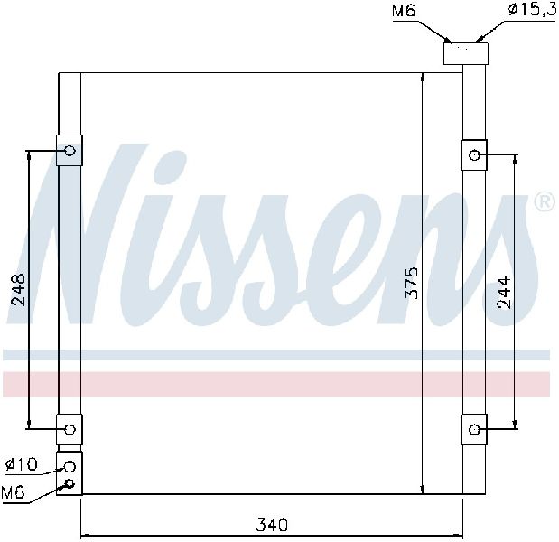 1996-2000 Honda Civic A/C Condenser (Nissens)