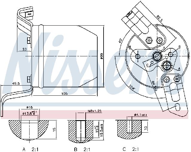 2000-2002 BMW Z3 A/C Receiver Drier (Nissens)
