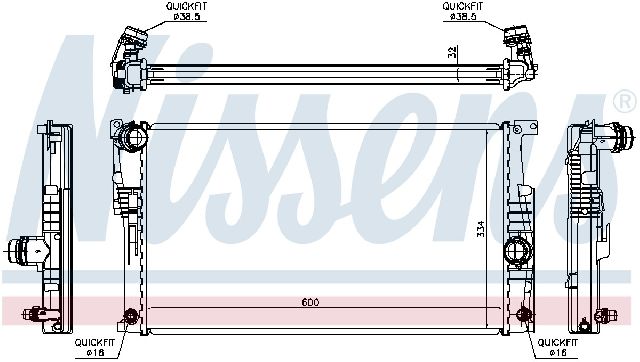 2013-2015 BMW 335i xDrive Radiator (Nissens)