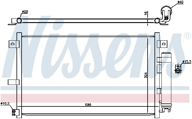 2006-2015 Mazda MX-5 Miata A/C Condenser and Receiver Drier Assembly (Nissens)