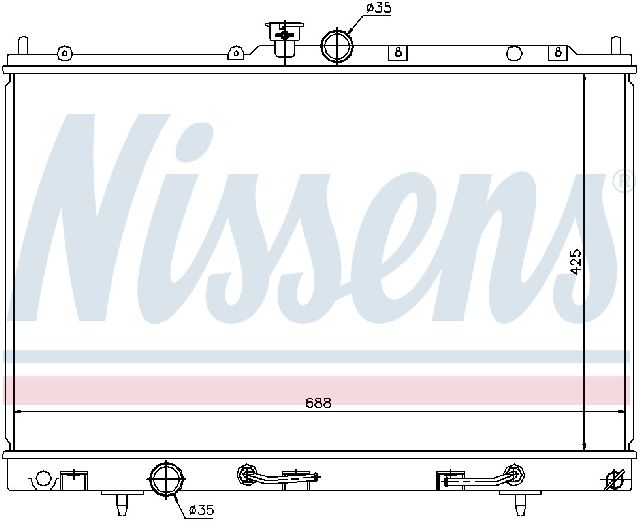 2003-2005 Mitsubishi Outlander Radiator (Nissens)