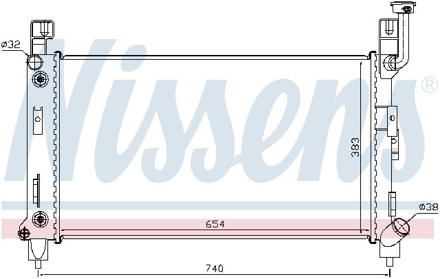 1993-1995 Dodge Caravan Radiator (Nissens)