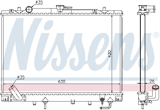 2000-2004 Mitsubishi Montero Sport Radiator (Nissens)