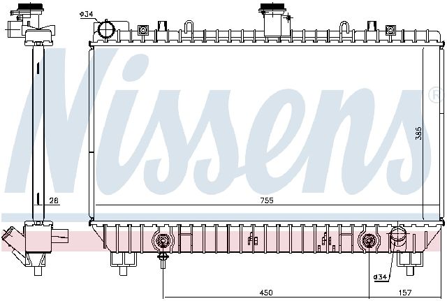 2010-2015 Chevrolet Camaro Radiator (Nissens)