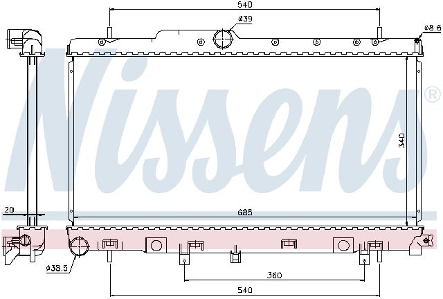 2002-2007 Subaru Impreza Radiator (Nissens)