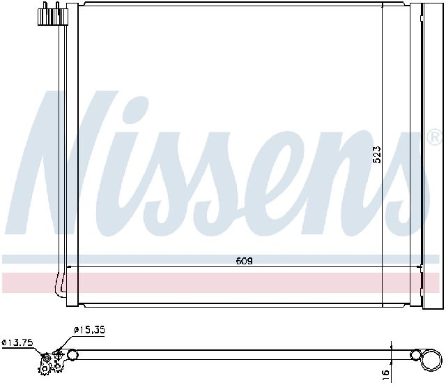 2008-2019 BMW X6 A/C Condenser and Receiver Drier Assembly (Nissens)