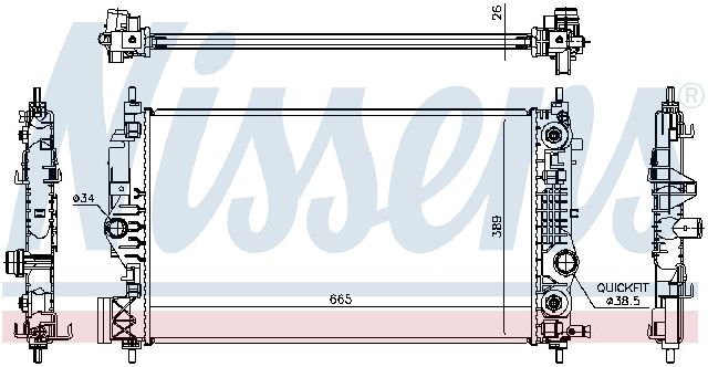 2015-2016 Chevrolet Cruze Radiator (Nissens)
