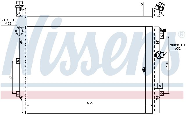 2010-2017 Volkswagen Tiguan Radiator (Nissens)