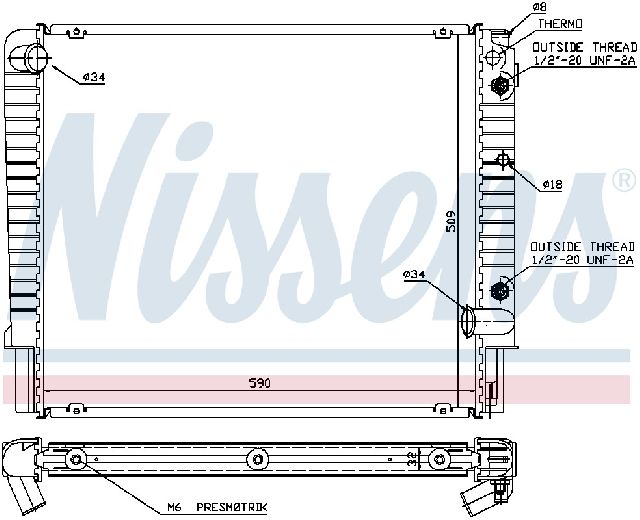 1987-1990 Volvo 760 Radiator (Nissens)