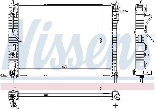 2004-2010 Saturn Vue Radiator (Nissens)