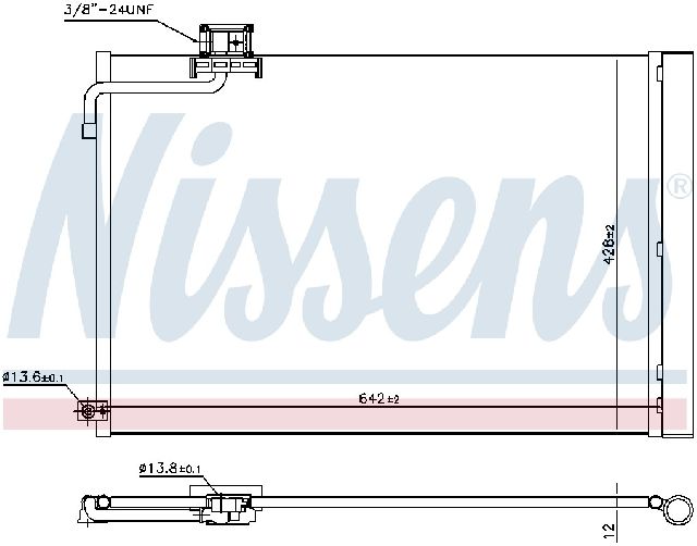 2012-2014 Mercedes-Benz CLS63 AMG A/C Condenser and Receiver Drier Assembly (Nissens)