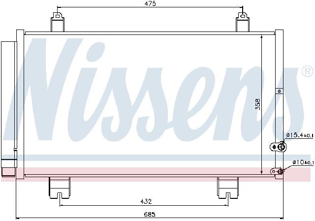 2008-2009 Lexus GS460 A/C Condenser and Receiver Drier Assembly (Nissens)