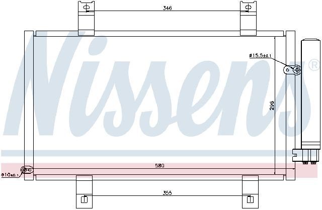2004-2011 Mazda RX-8 A/C Condenser and Receiver Drier Assembly (Nissens)