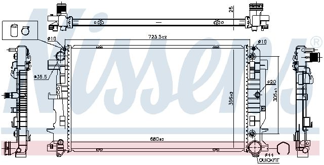 2010-2018 Mercedes-Benz Sprinter 3500 Radiator (Nissens)