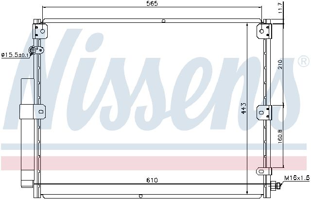 1998-2002 Toyota Land Cruiser A/C Condenser and Receiver Drier Assembly (Nissens)