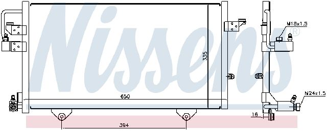 1994-1998 Audi Cabriolet A/C Condenser (Nissens)