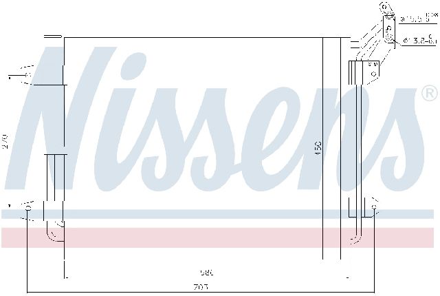 2009-2017 Volkswagen Tiguan A/C Condenser and Receiver Drier Assembly (Nissens)
