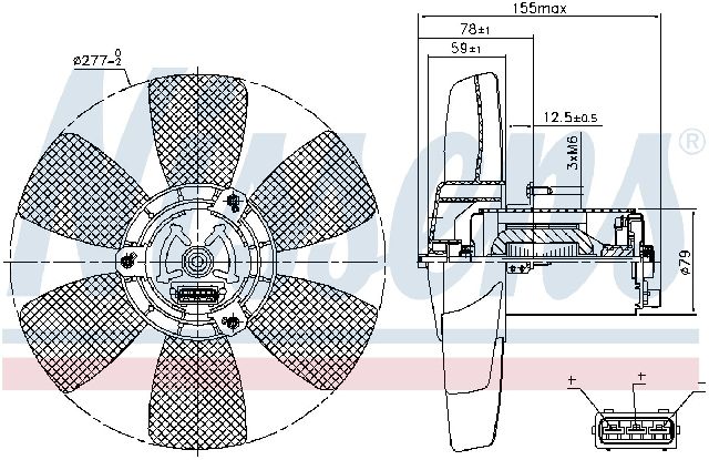 1985-1998 Volkswagen Golf A/C Condenser Fan (Nissens)