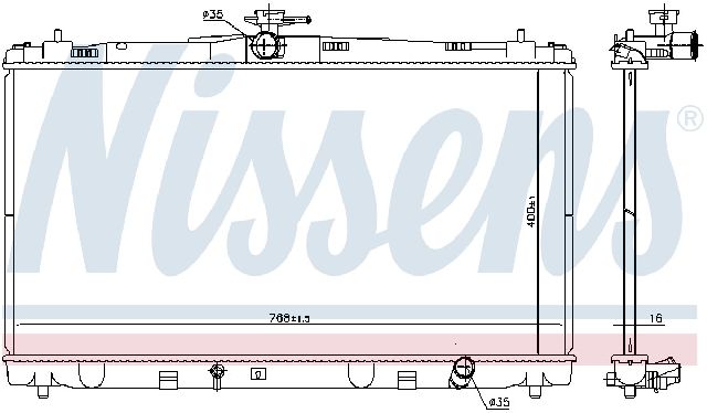 2013-2018 Lexus ES300h Radiator (Nissens)