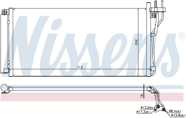 2006-2011 Hyundai Azera A/C Condenser and Receiver Drier Assembly (Nissens)