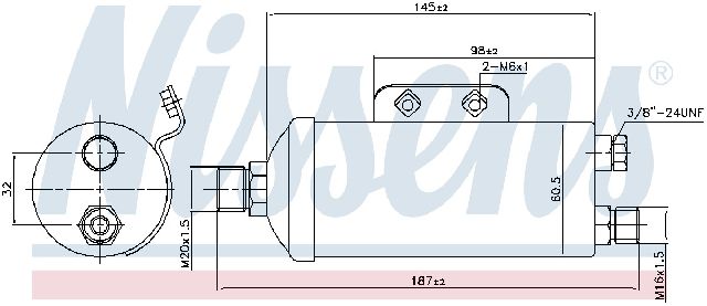 1999-2001 Hyundai Sonata A/C Receiver Drier (Nissens)