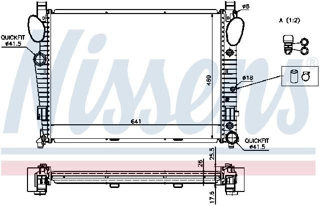 2006 Mercedes-Benz S350 Radiator (Nissens)