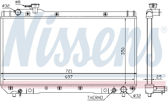 1996-2003 Toyota RAV4 Radiator -  or Lower (Nissens)