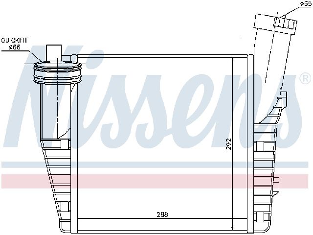 2003-2006 Porsche Cayenne Intercooler - Right (Nissens)