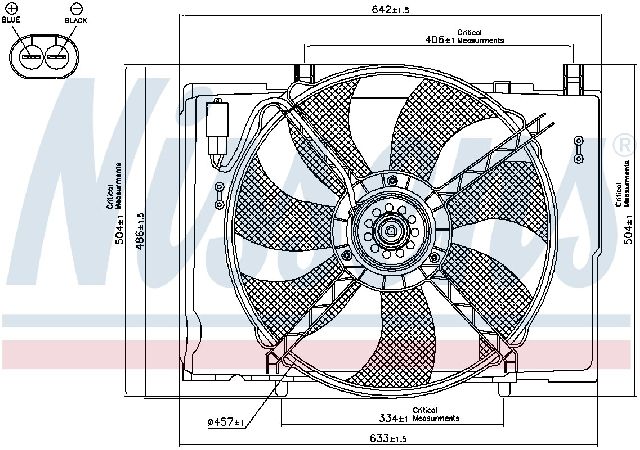 1999-2000 Mercedes-Benz C280 Engine Cooling Fan Assembly (Nissens)