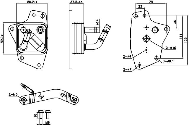 2015-2017 Lexus NX200t Engine Oil Cooler (Nissens)